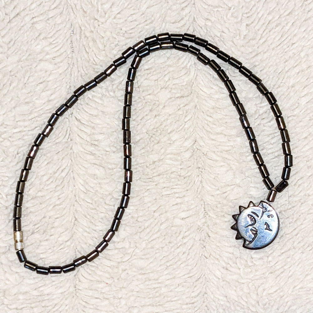 Sun and Moon Beaded Necklace